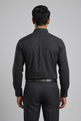 Mens Black Rs 6540 Full Sleeves Shirt