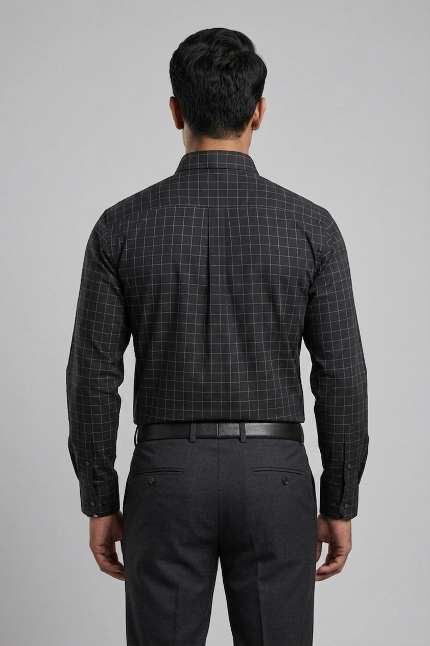 Mens Black Rs 6540 Full Sleeves Shirt