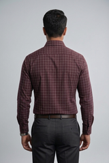 Mens Wine Rs 6540 Full Sleeves Shirt