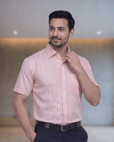 Rs 6578 Peach Mens Half Sleeves Shirt