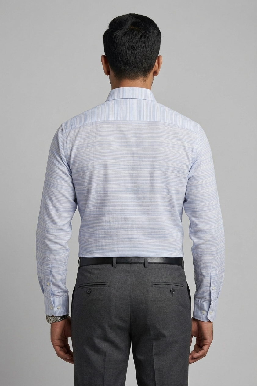 Mens Blue Rs 6609 Full Sleeves Shirt
