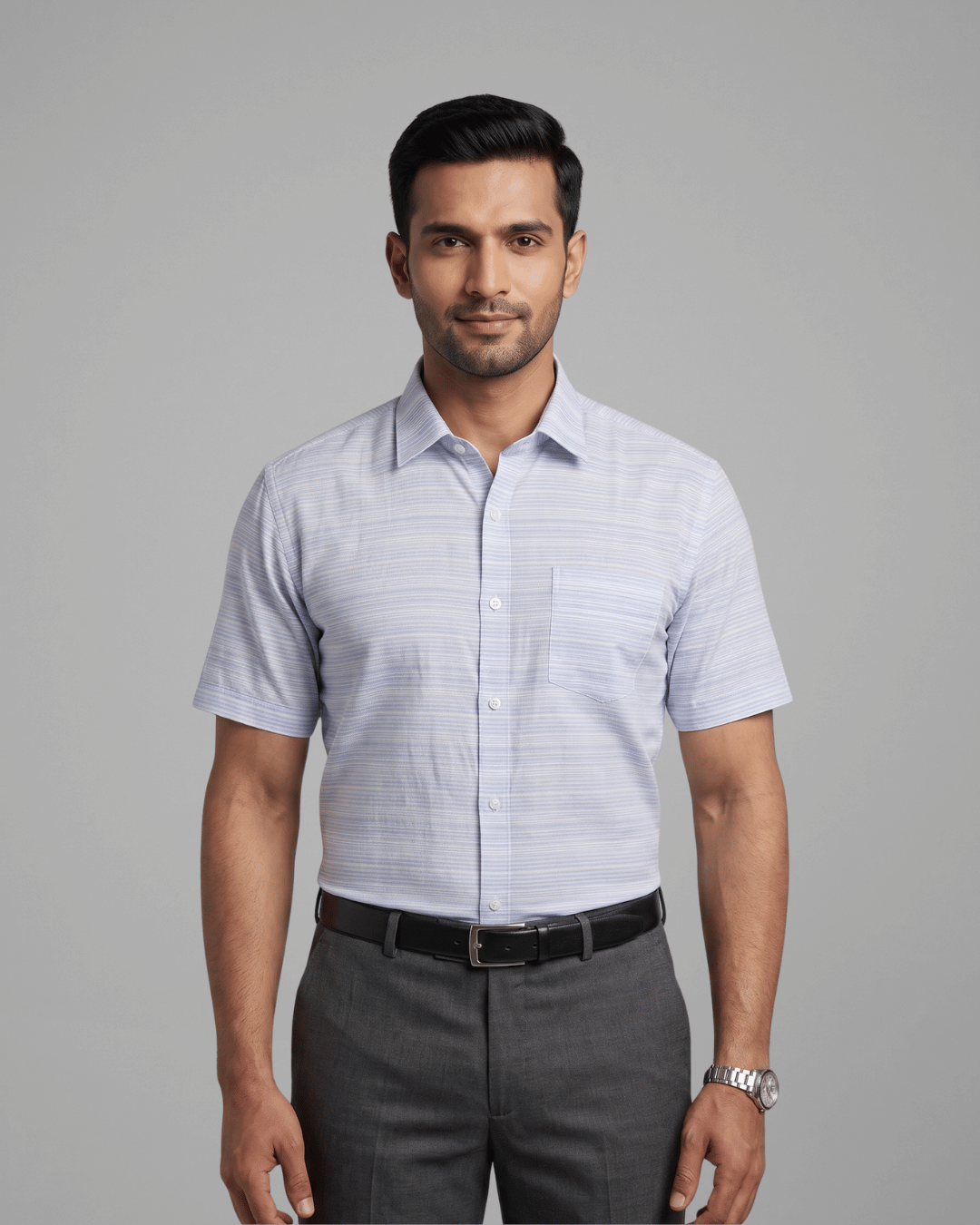 Rs 6609 Blue Mens Half Sleeves Shirt