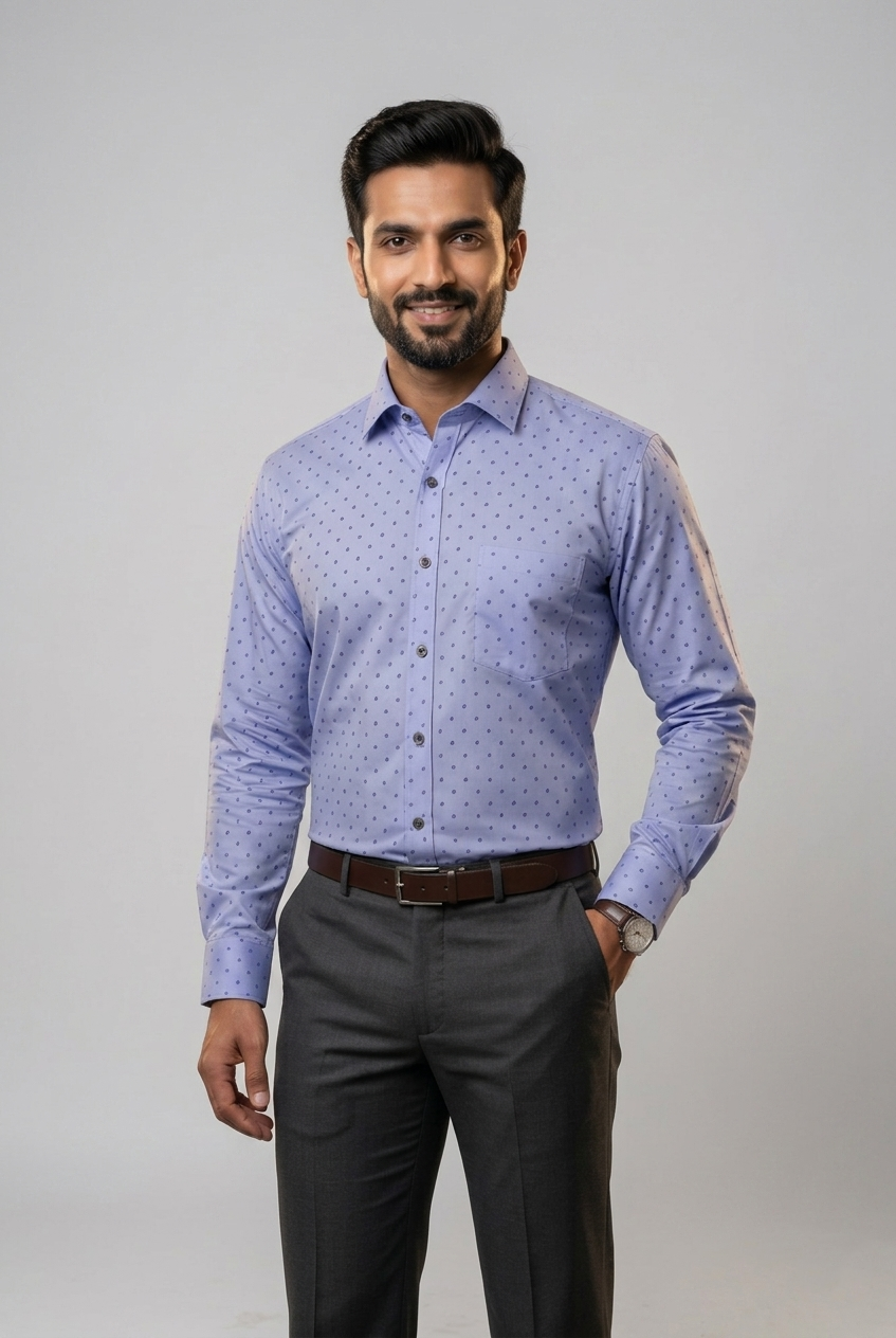 Mens Sky Blue-3 Rs 97498 Full Sleeves Shirt