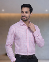 Mens Pink Sak 35815 J Full Sleeves Shirt