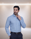 Mens Sky Blue-2 SAK69016 Full Sleeves Shirt