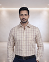 Mens Cream-2 SAK72014 D Full Sleeves Shirt