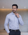 Mens Sky Blue-2 SAK72021 B Full Sleeves Shirt