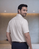 Sak 72032 D White Mens Half Sleeves Shirt