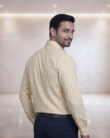 Mens Yellow-2 SAK72032 D Full Sleeves Shirt