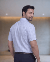 Sak 72048 D Sky Blue Mens Half Sleeves Shirt
