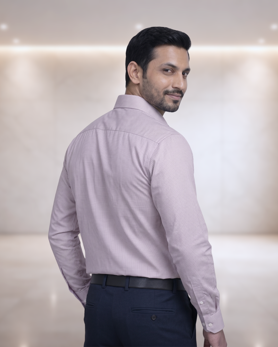 Mens Pink Sf 93082 C Full Sleeves Shirt