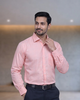 Mens Peach Sf 93084 M Full Sleeves Shirt