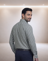Mens Green Stk-003 Full Sleeves Shirt