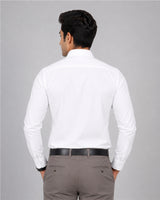 Cambridge Men's Oxford Formal Shirt – Plain White Cotton Blend