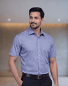 Atlantic Rs 601A Blue Mens Half Sleeves Shirt