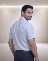 Bresol 31112 A Navy Blue Mens Half Sleeves Shirt
