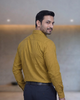 Mens Mustard-4 Casio 24 Full Sleeves Shirt