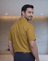 Casio 24 Mustard Mens Half Sleeves Shirt