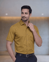Casio 24 Mustard Mens Half Sleeves Shirt