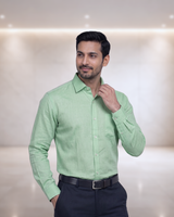 Mens Green Cooltex (B) Full Sleeves Shirt