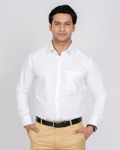 Classic Solid Plain White Shirts