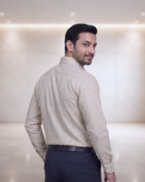 Mens Beige Figo 195 Full Sleeves Shirt