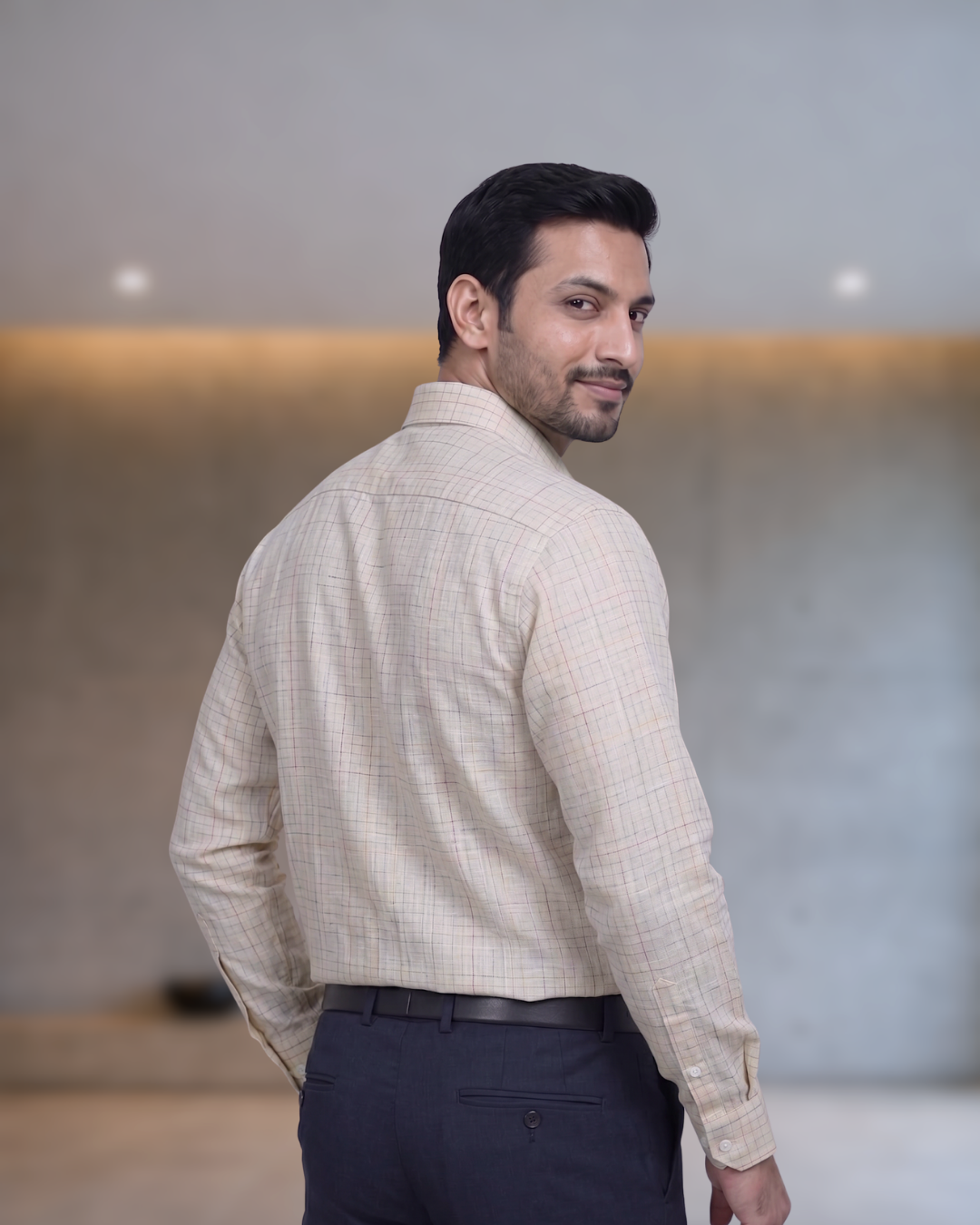 Mens Cream Figo 195 Full Sleeves Shirt
