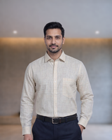 Mens Cream Figo 195 Full Sleeves Shirt