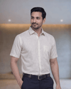 Figo 197 Off White Mens Half Sleeves Shirt