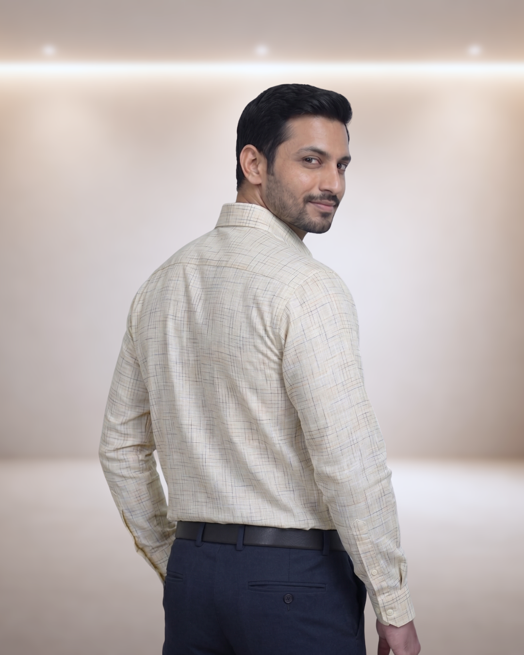 Mens Cream Figo 203 Full Sleeves Shirt