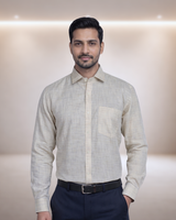 Mens Cream Figo 203 Full Sleeves Shirt