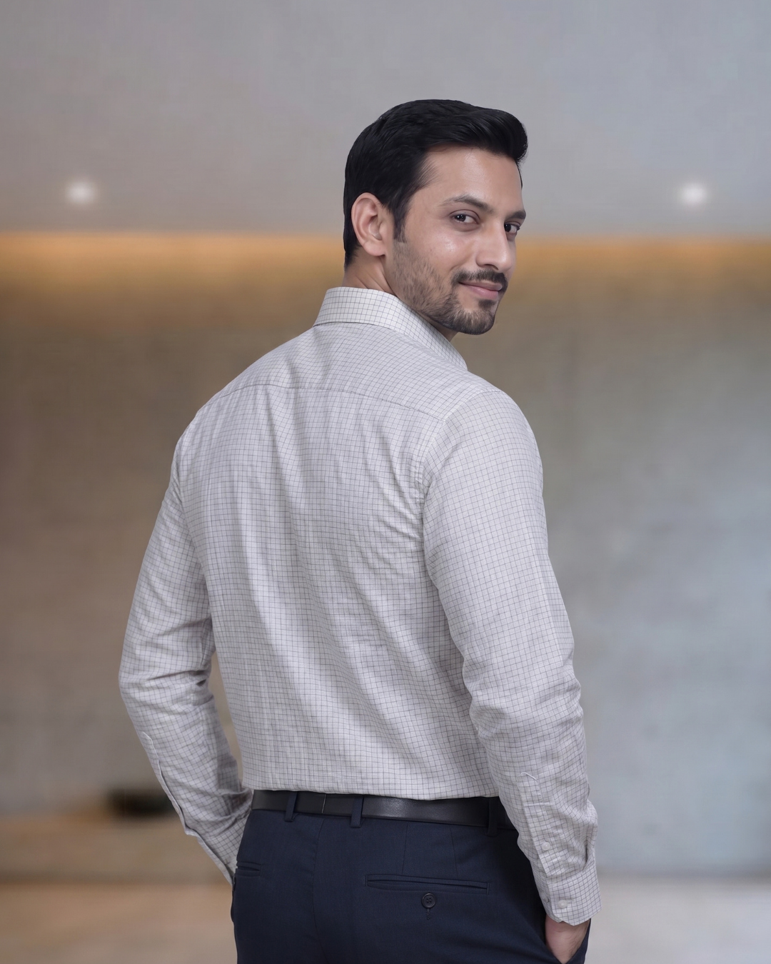 Mens White Figo 220 Full Sleeves Shirt