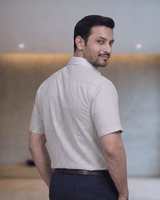 Figo 220 White Mens Half Sleeves Shirt