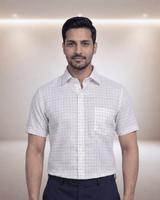 Figo Fg4A White Mens Half Sleeves Shirt