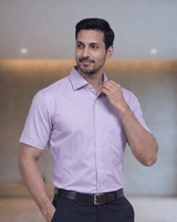 Golden 25 Purple Mens Half Sleeves Shirt