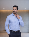 Mens Blue Ic 3006 Full Sleeves Shirt