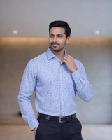 Mens Blue Ic 3006 Full Sleeves Shirt