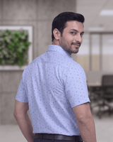 Ic 3006 Blue Mens Half Sleeves Shirt