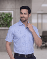 Ic 3006 Blue Mens Half Sleeves Shirt