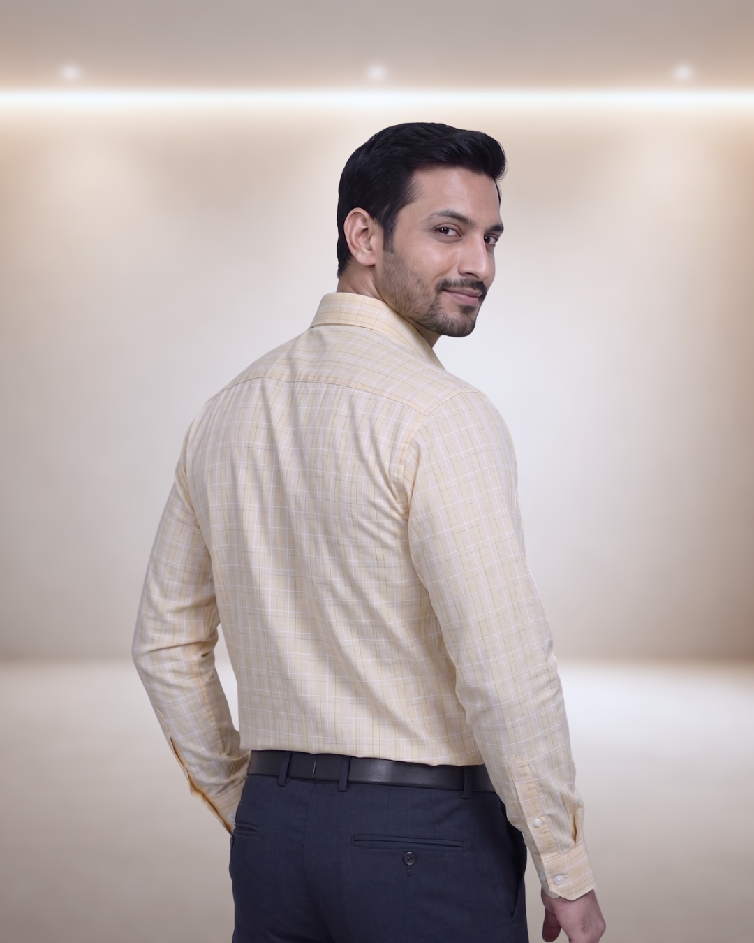 Mens Yellow Mesa 134 Full Sleeves Shirt