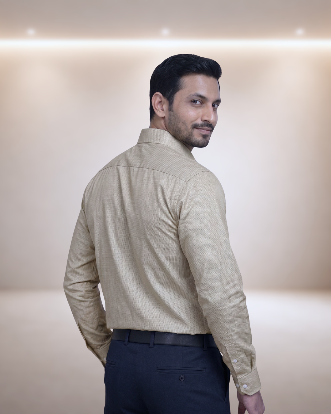 Mens Olive Mesa 135 Full Sleeves Shirt