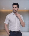 Mf 50007 A Black Mens Half Sleeves Shirt