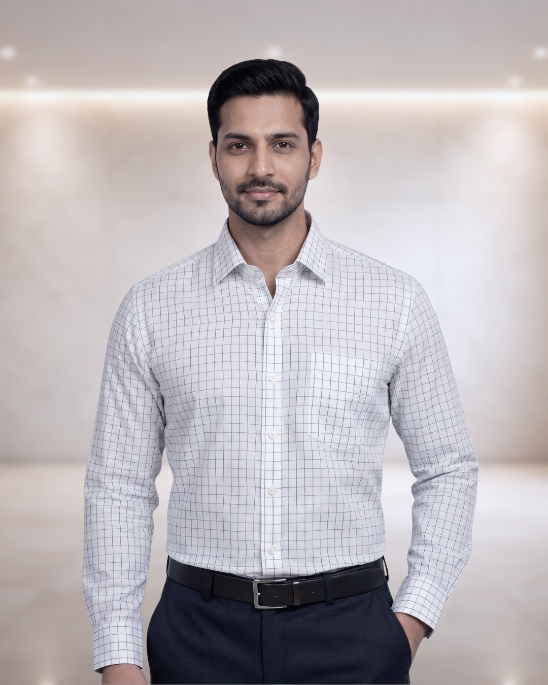 Mens Green Mf 50002 A Full Sleeves Shirt