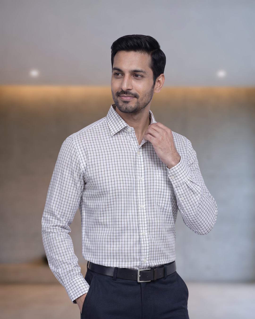 Mens Black Mf 50007 A Full Sleeves Shirt