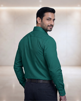 Mens Dark Green-66 Ntc Butter Full Sleeves Shirt