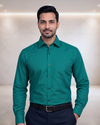 Mens Dark Green-66 Ntc Butter Full Sleeves Shirt