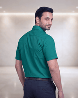 Ntc Butter Dark Green Mens Half Sleeves Shirt