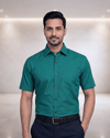 Ntc Butter Dark Green Mens Half Sleeves Shirt