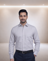 Mens Light Grey Orian 3056 D Full Sleeves Shirt