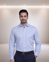 Mens Sky Blue Orian 3056 D Full Sleeves Shirt